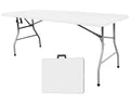 6ft White Folding Plastic Table with Handle Z155