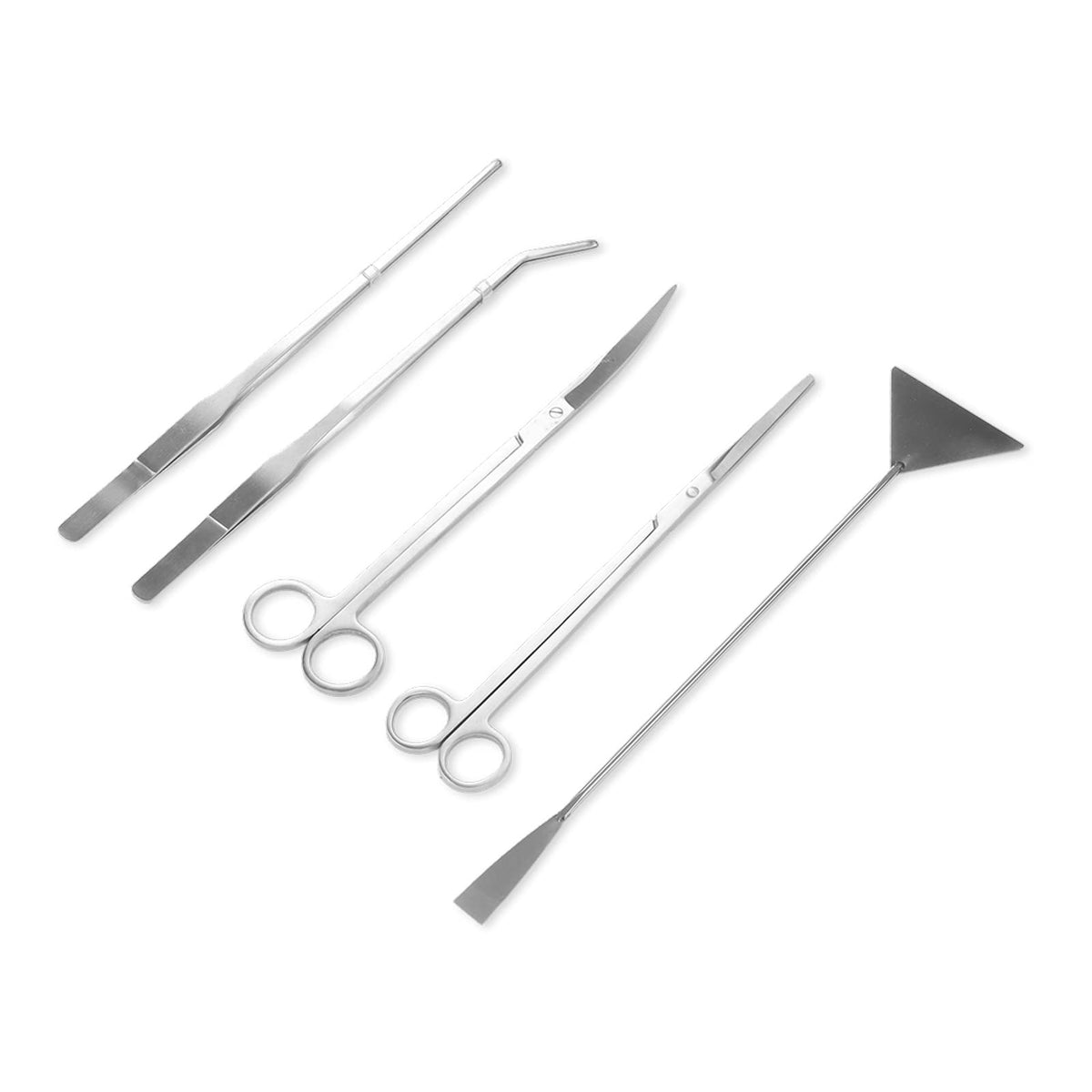5 in 1 Stainless Steel Aquarium Scissors Tweezers Spatula Q250222