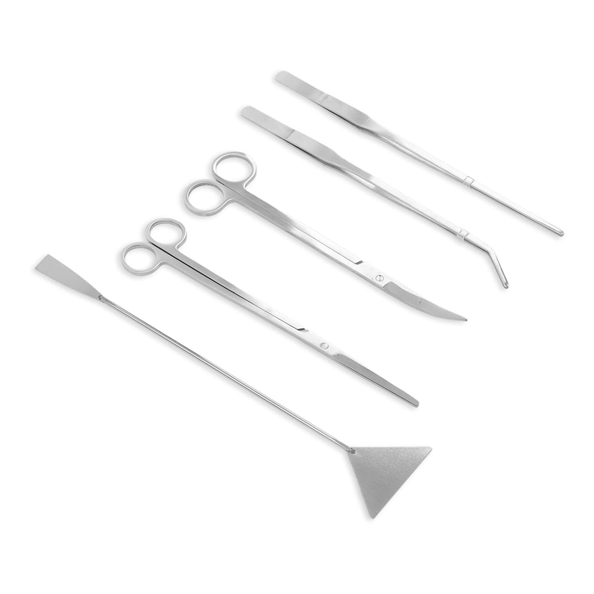 5 in 1 Stainless Steel Aquarium Scissors Tweezers Spatula Q250222