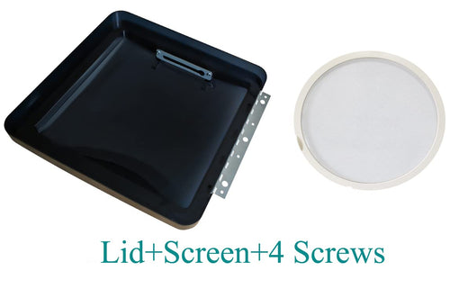 14"x14" RV Roof Vent Lid Replacement Smoke Dome Cover with Stainless Steel Screen G297944