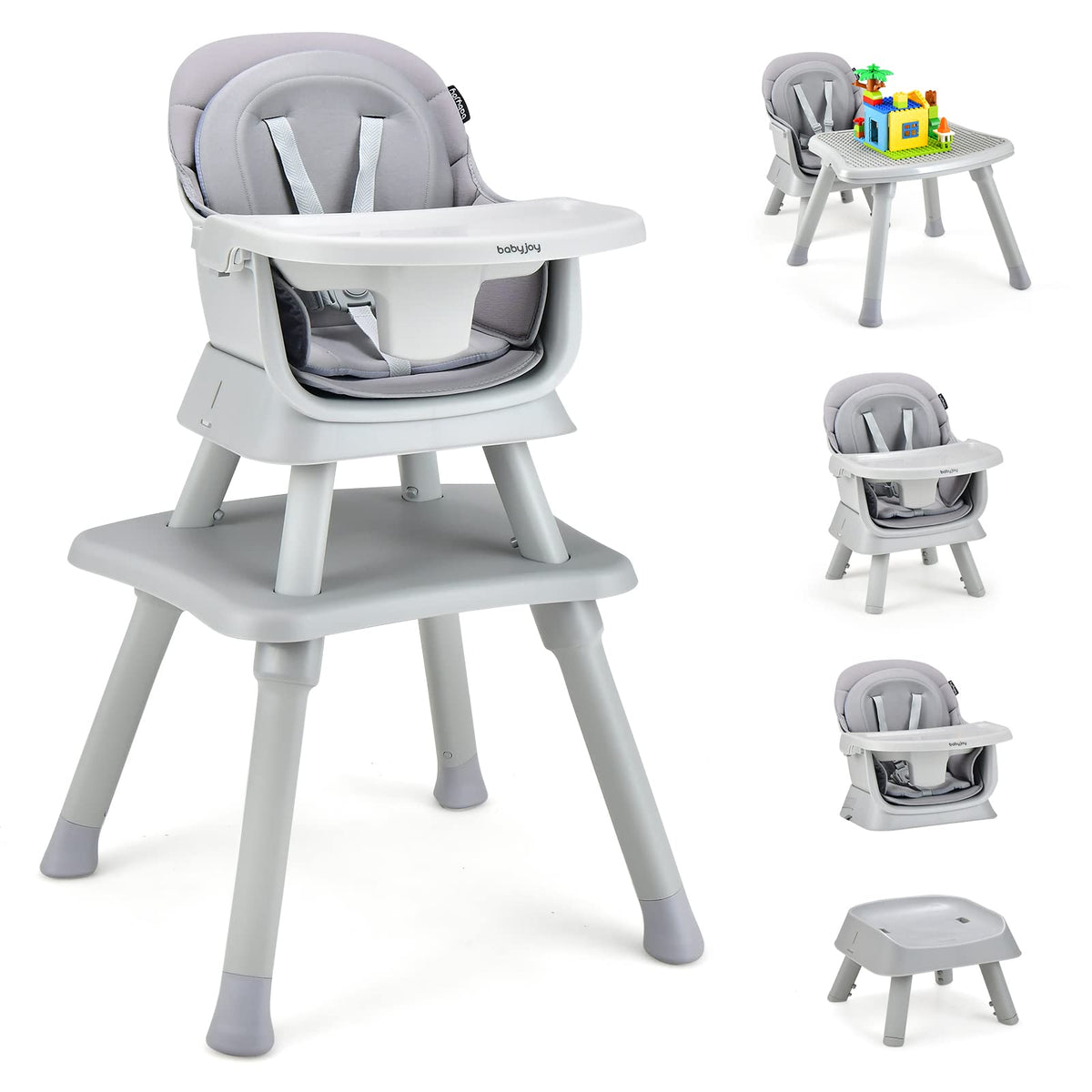 8 in 1 Convertible High Chair with Removable Tray E7157