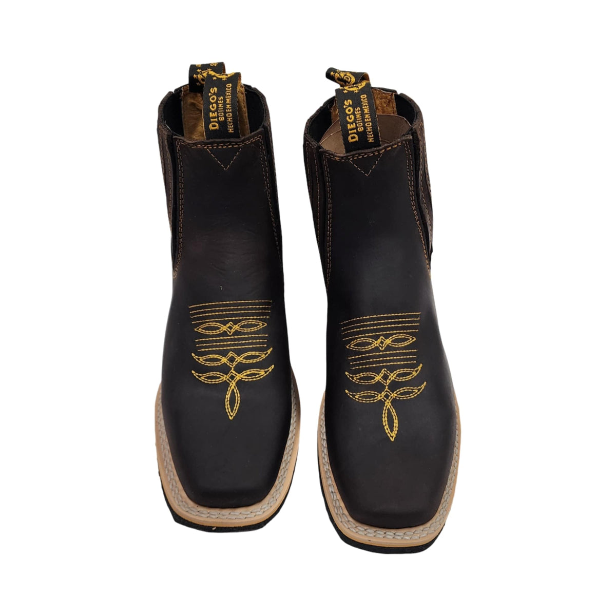 Genuine Leather Square Toe Ankle Boots L700637