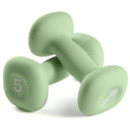 Neoprene Dumbbells Set of 2, 5lb Hand Weights, Green O369