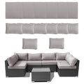 14 Piece Waterproof Outdoor Sofa Cushion Replacement with Zippers N1344