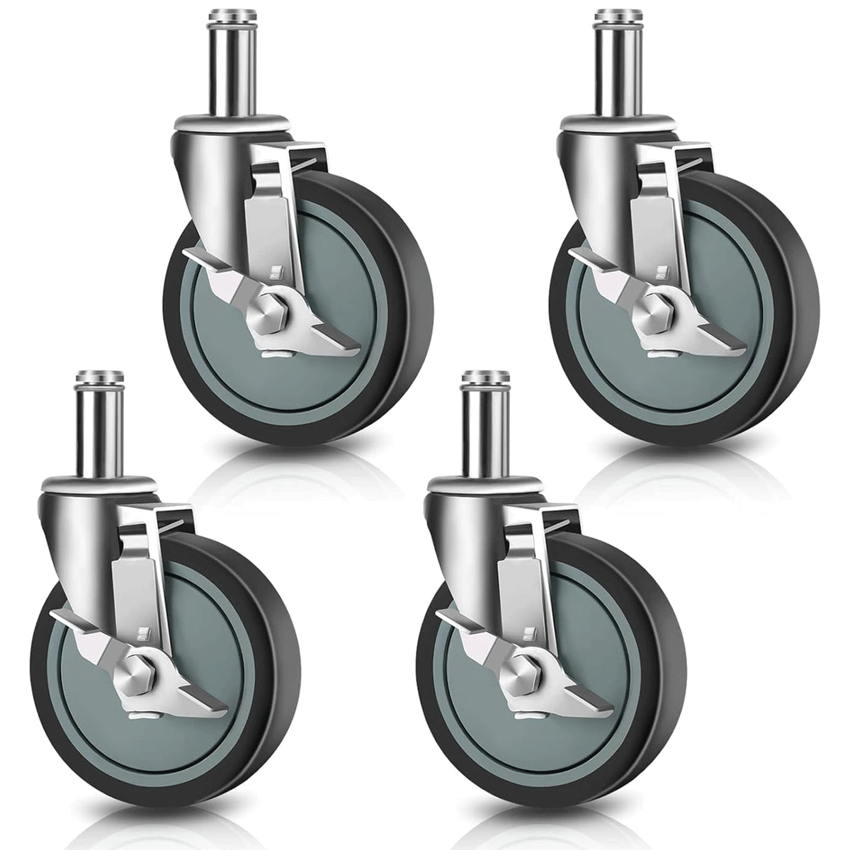 4 inches Casters for Wire Shelving Racks, Set of 4 T837