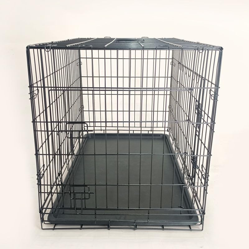 48-Inch Folding Metal Dog Crate with Divider, Tray, and Carry Handle M1247