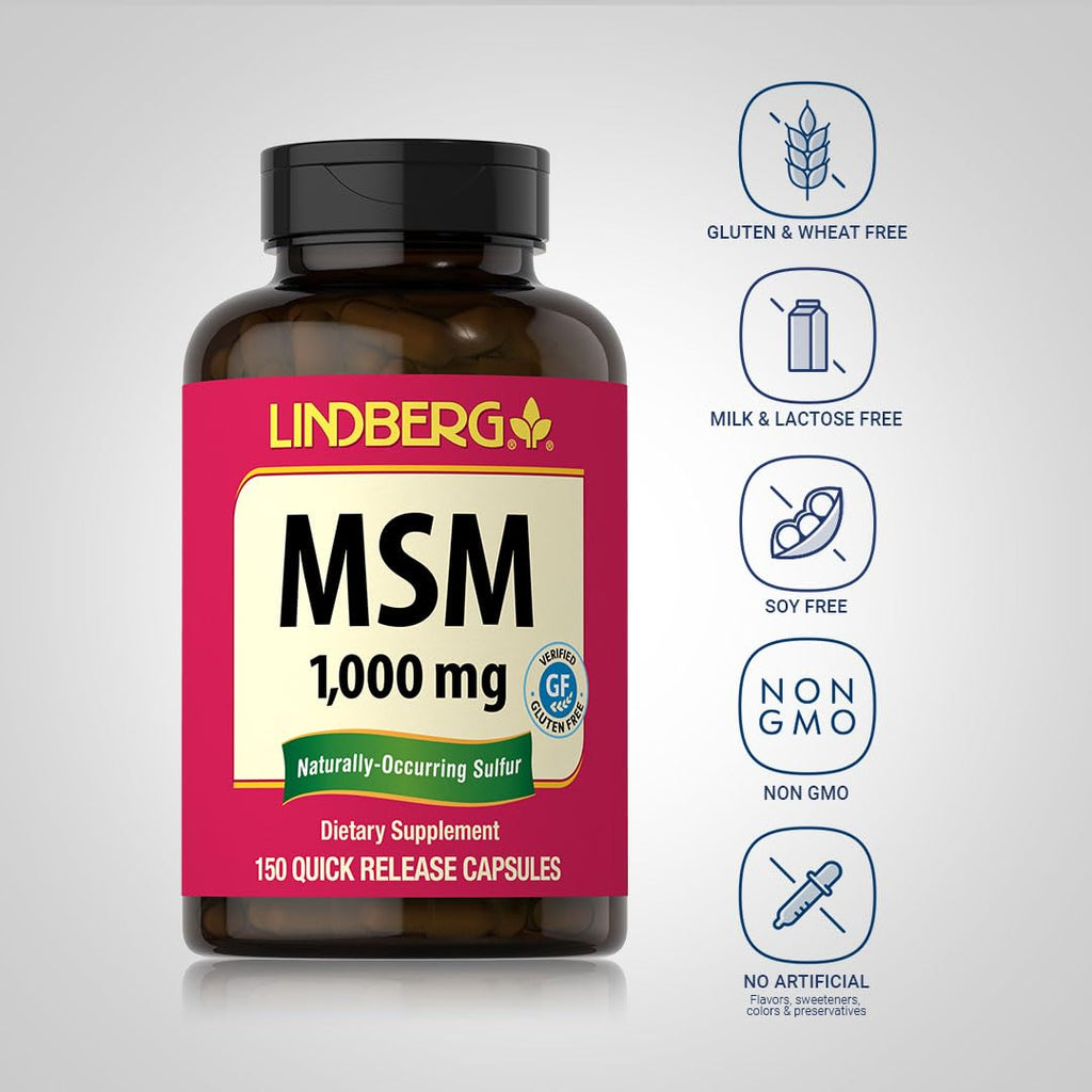 MSM Supplement 1000mg 150 Powder Capsules E455258
