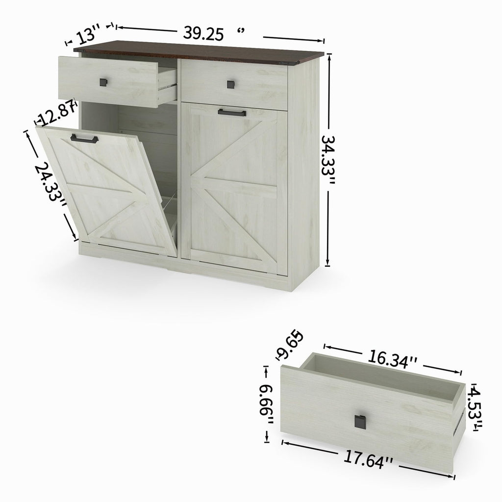 20 Gallon Tilt Out Trash Can Cabinet F52867