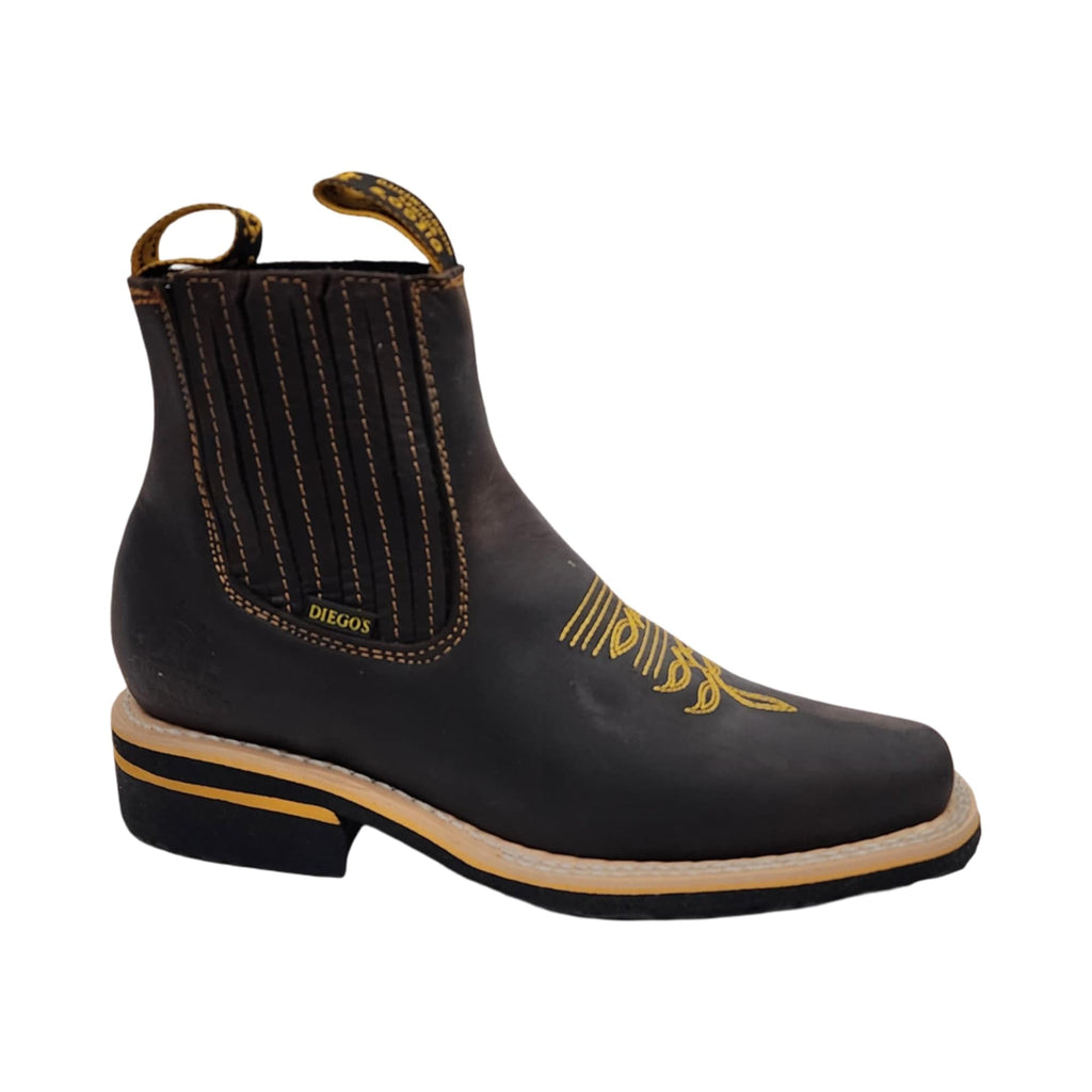 Genuine Leather Square Toe Ankle Boots L700637