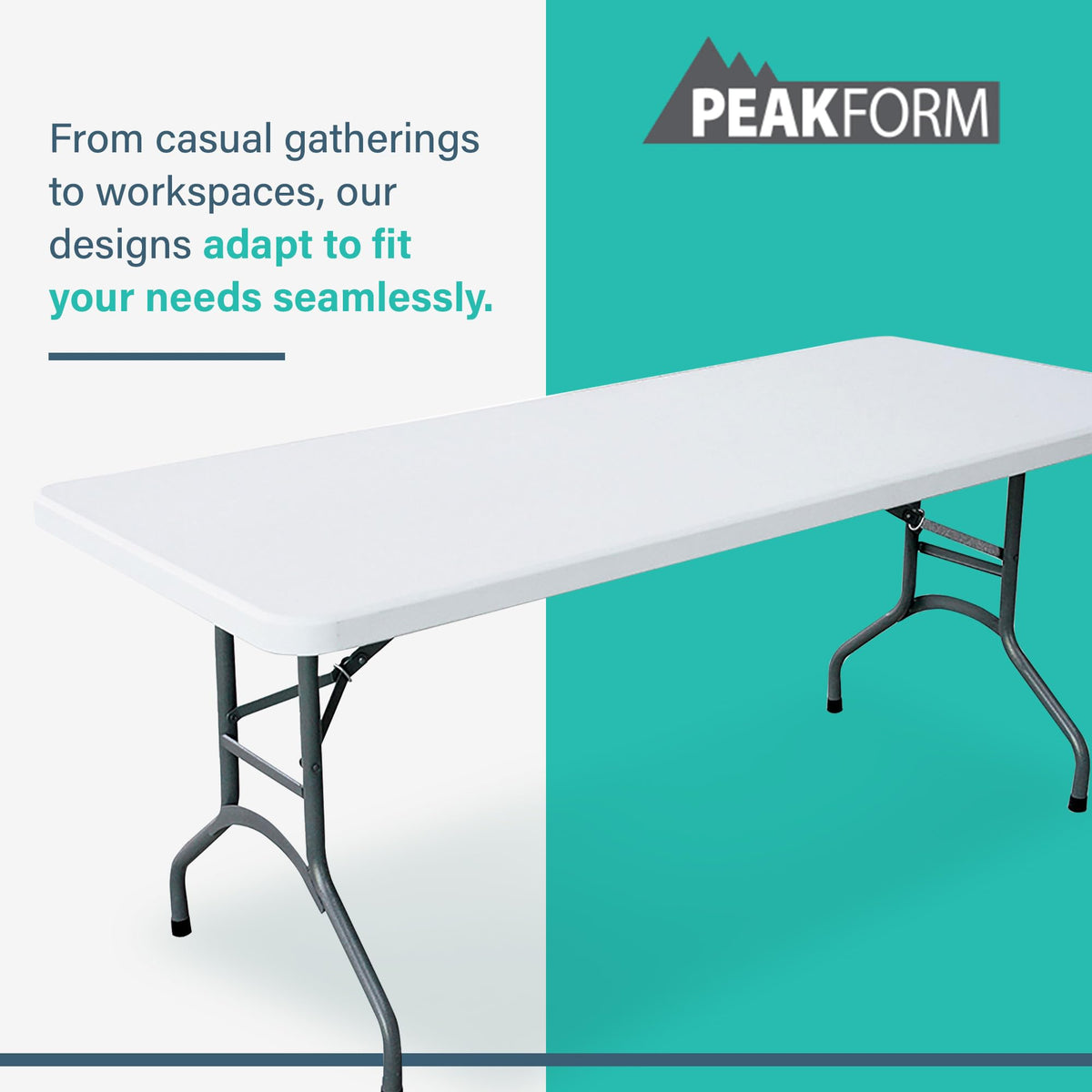 White 6 Foot Folding Multipurpose Table A115406