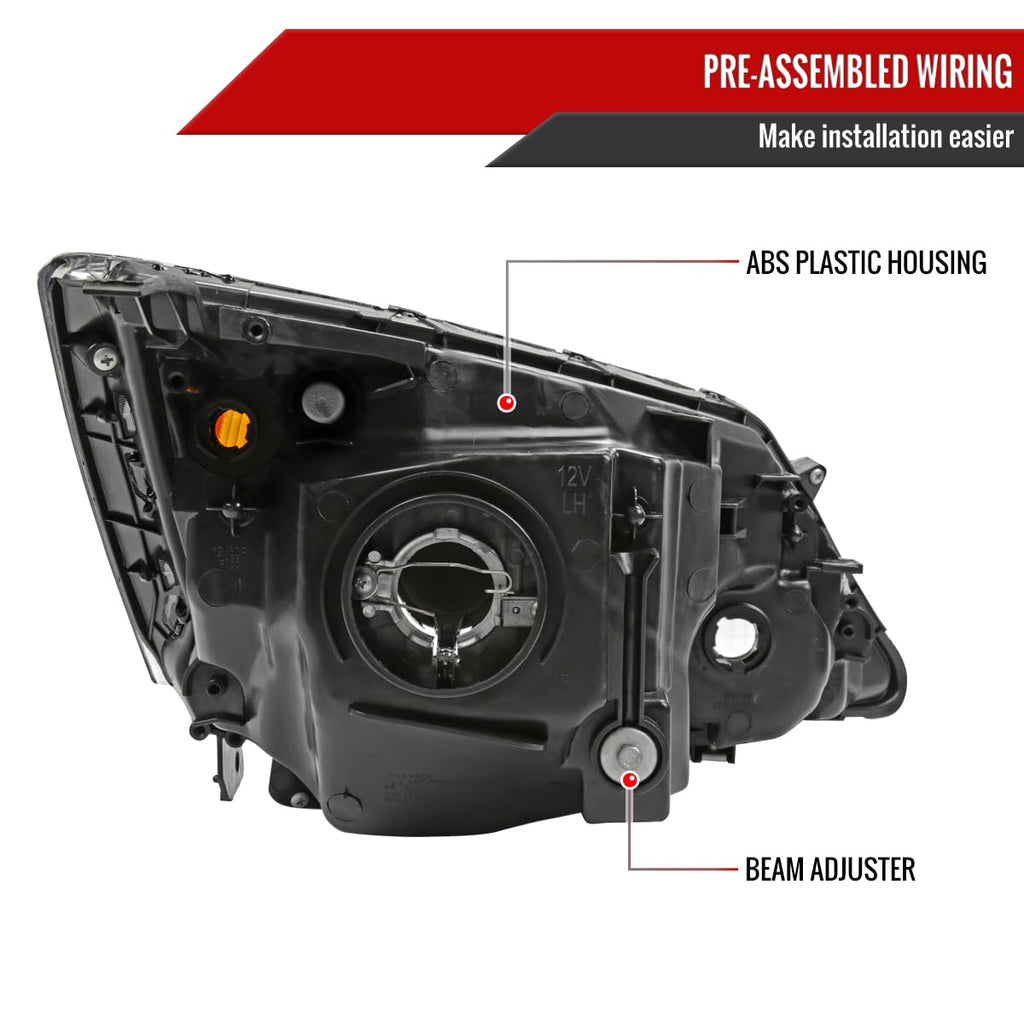 Chrome Housing Smoke Lens Headlights B112040
