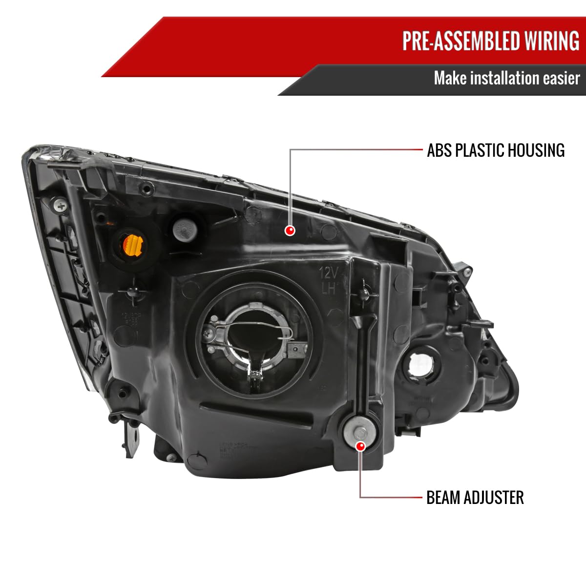 Chrome Housing Smoke Lens Headlights B112040