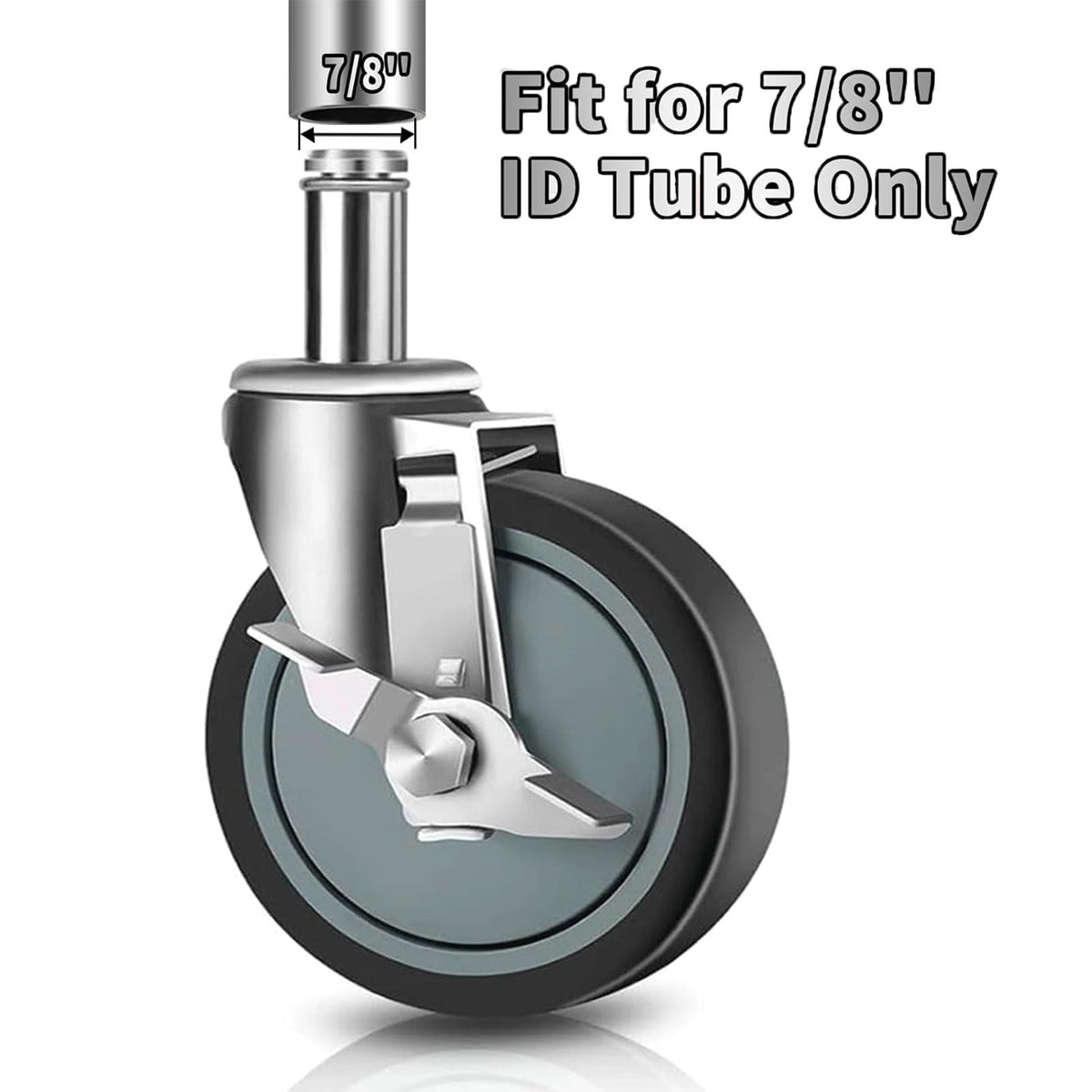 4 inches Casters for Wire Shelving Racks, Set of 4 T837