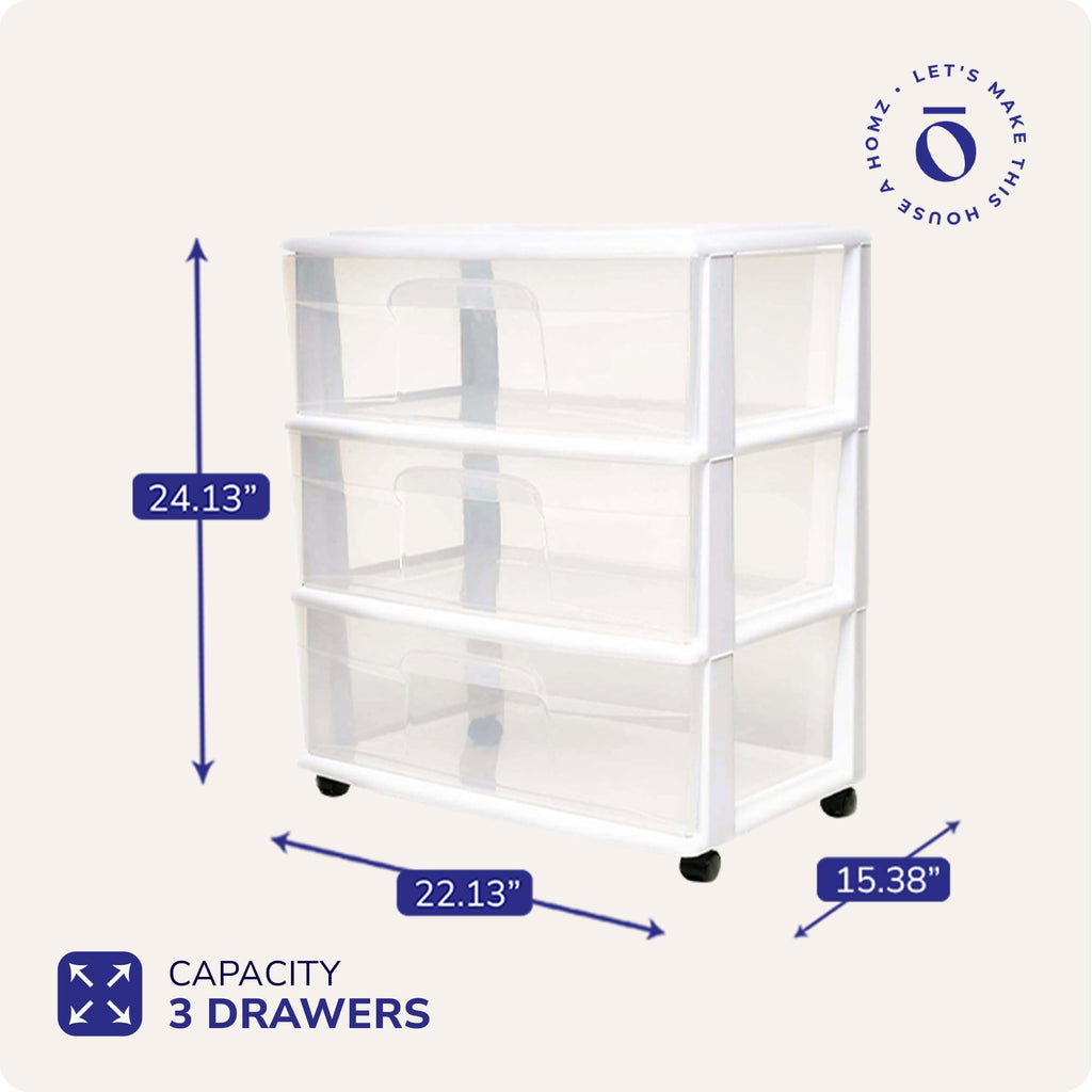 3-Tier Storage Cart with Removable Wheels D29235