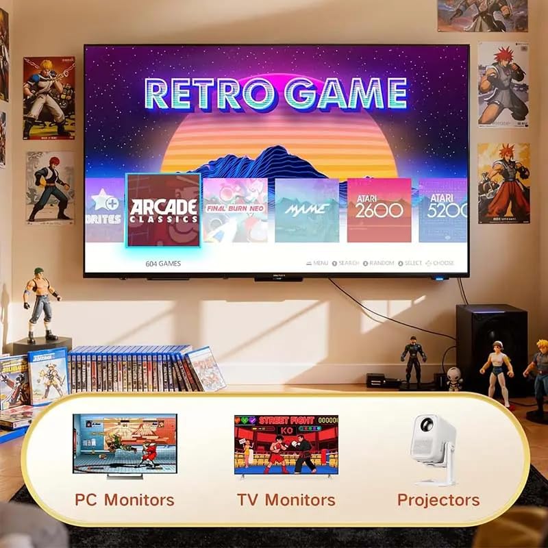 4K Wireless Retro Game Stick with 40000 Games and 26 Emulators R4285