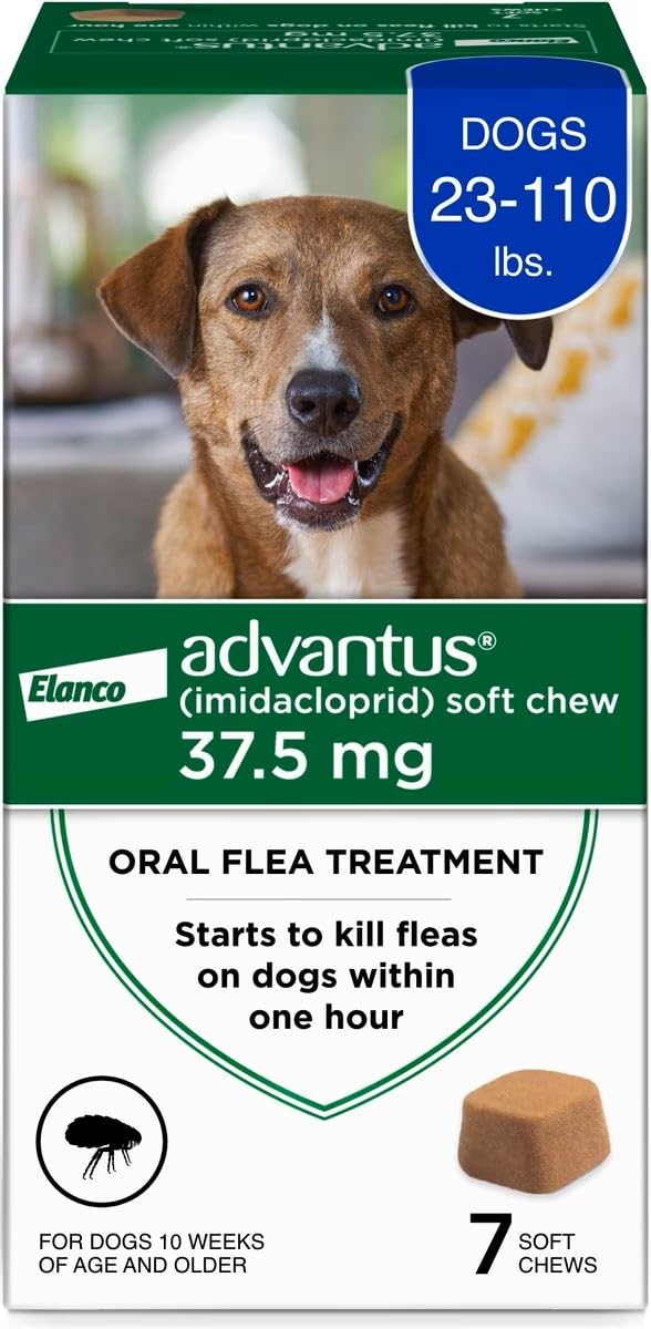 Soft Chew Flea Treatment for Dogs 23-110 lbs. 7 ct M87657