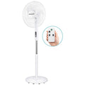 16” Oscillating Stand Fan with Remote, White Z385