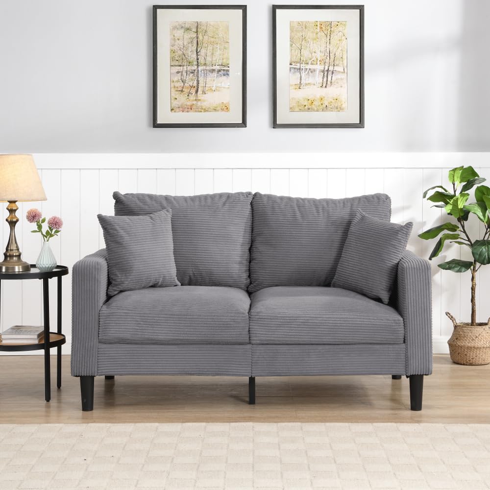 Light Gray 2 Seat Upholstered Sofa K862