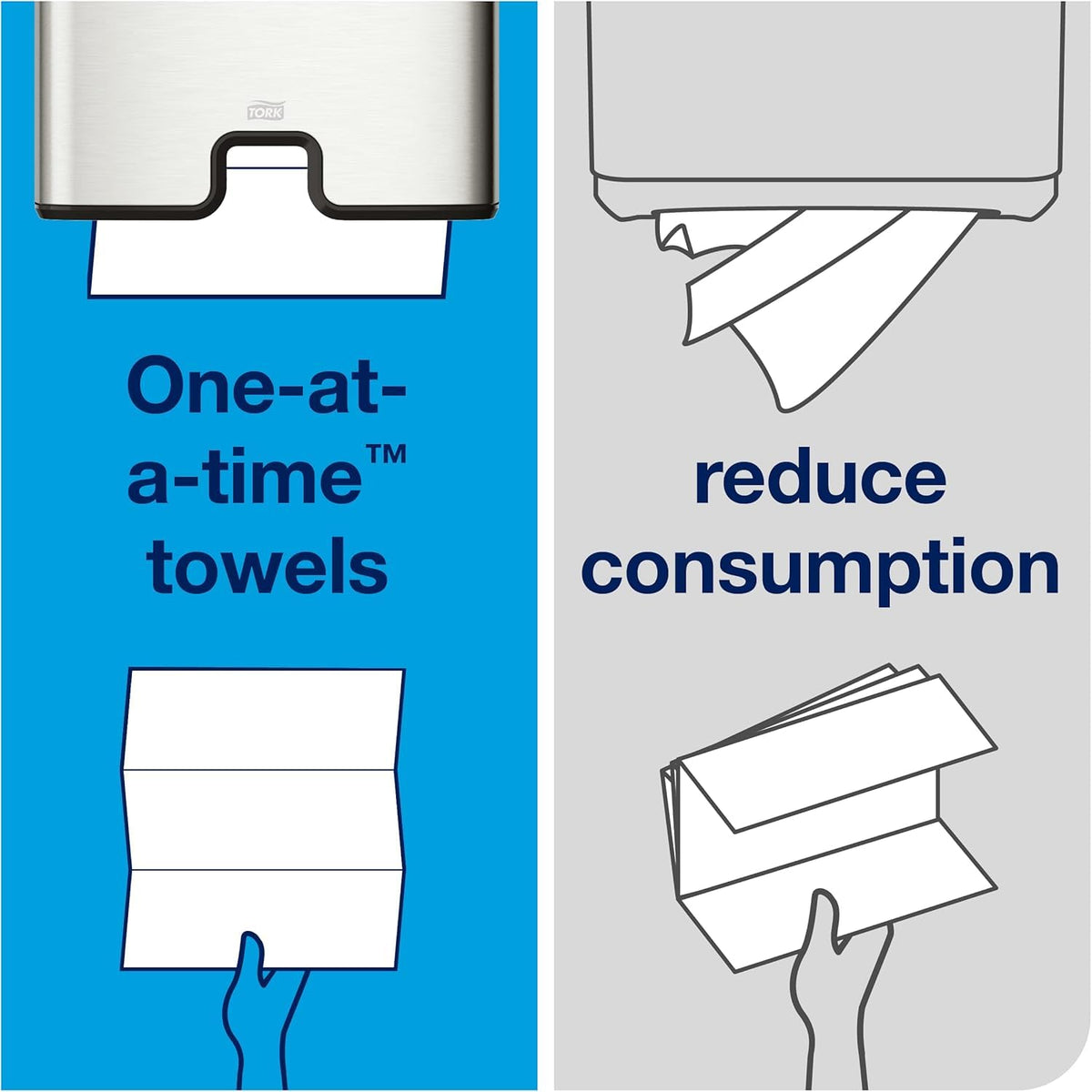 Black Multifold Hand Towel Dispenser and Natural Recycled Hand Towels U30450