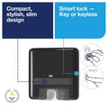 Black Multifold Hand Towel Dispenser and Natural Recycled Hand Towels U30450