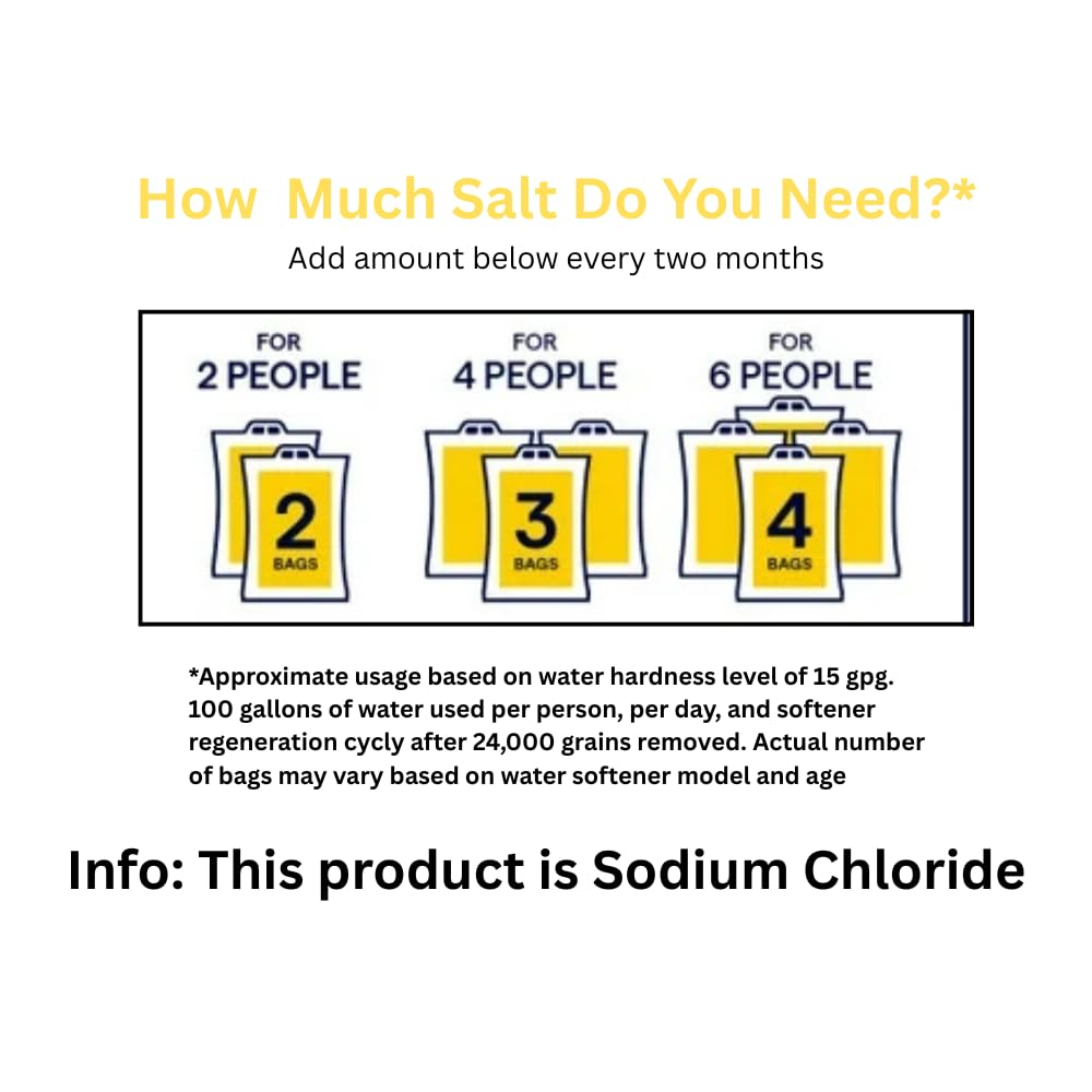 3 Pack Water Softener Salt Pellets 120 lbs Sodium Chloride K131876