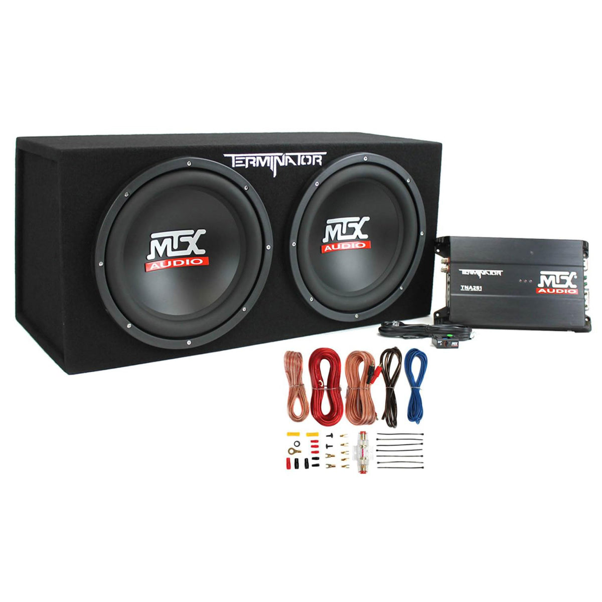 12" 1200 Watt Car Subwoofer Enclosure with Amplifier & Wiring Kit C524