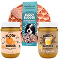 100% All Natural Peanut Butter Dog Treats Set of 2 17oz Jars with Lickmat S8894