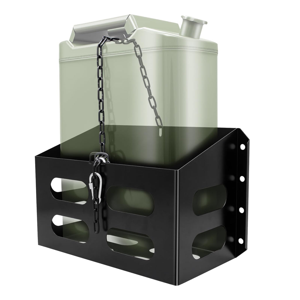 Lockable Metal Steel Gas Cans Holder Rack 5 Gallon K670752