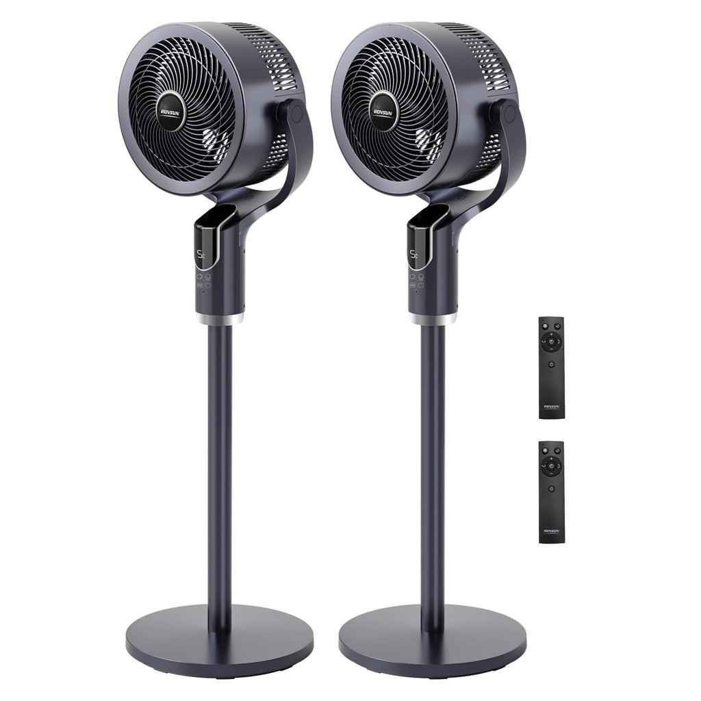 3-in-1 Pedestal Tabletop Fan with Remote Grey 2-Pack I73715