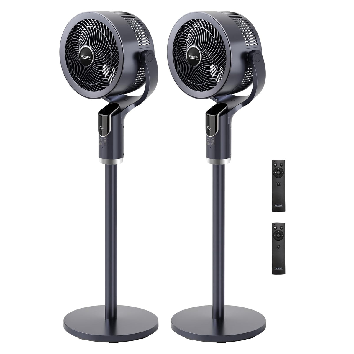 3-in-1 Pedestal Tabletop Fan with Remote Grey 2-Pack I73715