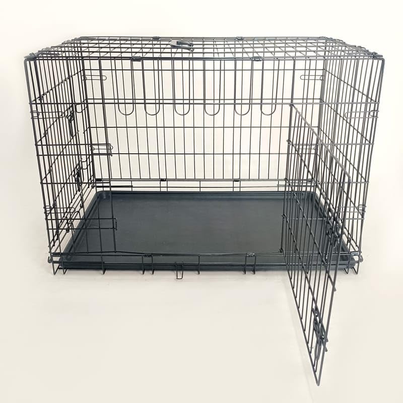 48-Inch Folding Metal Dog Crate with Divider, Tray, and Carry Handle M1247