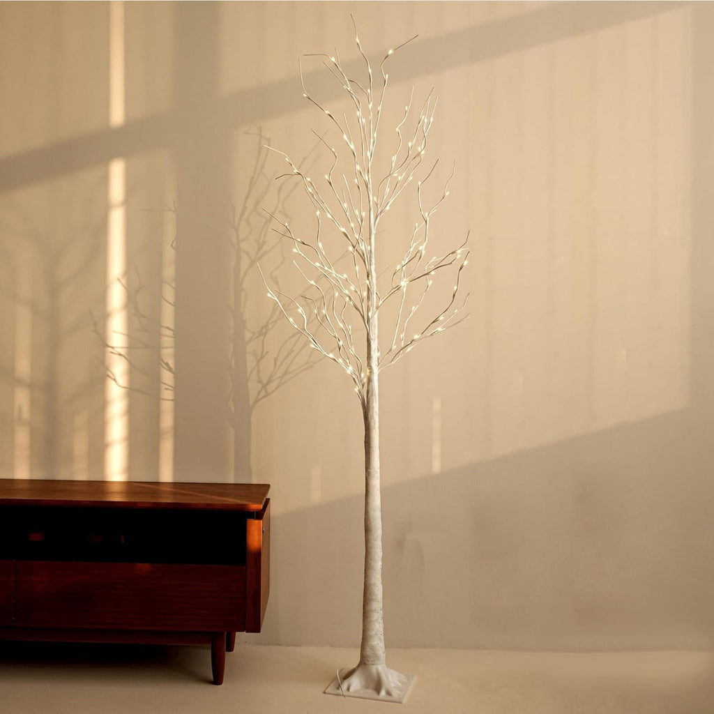 Set of 3 Birch Tree Lights with Timer Function B859