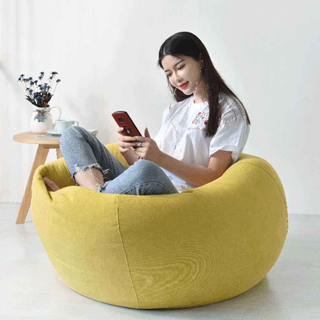 Yellow Washable Bean Bag Chair Cover G7179