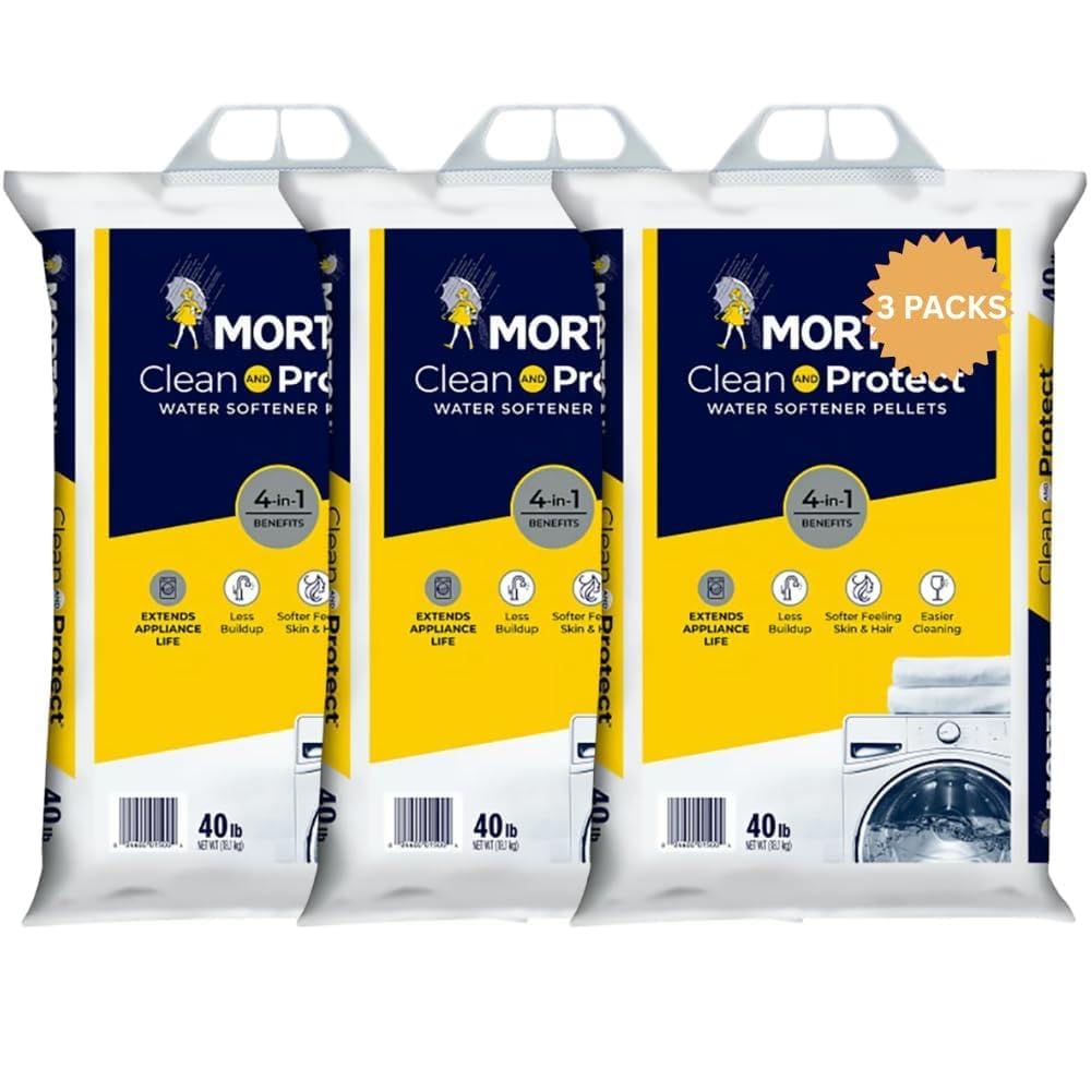 3 Pack Water Softener Salt Pellets 120 lbs Sodium Chloride K131876