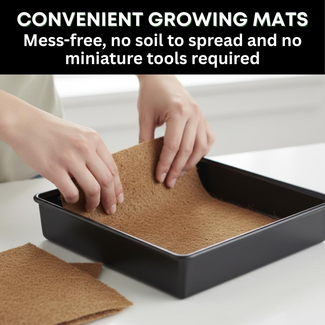 Cat Grass Growing Kit with Organic Seed and Jute Grow Mats O834077