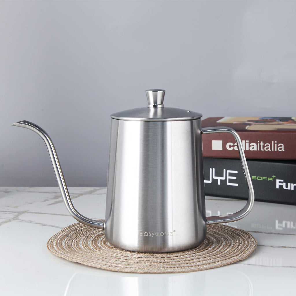 12 oz Stainless Steel French Press and Gooseneck Pour Over Kettle Z344883