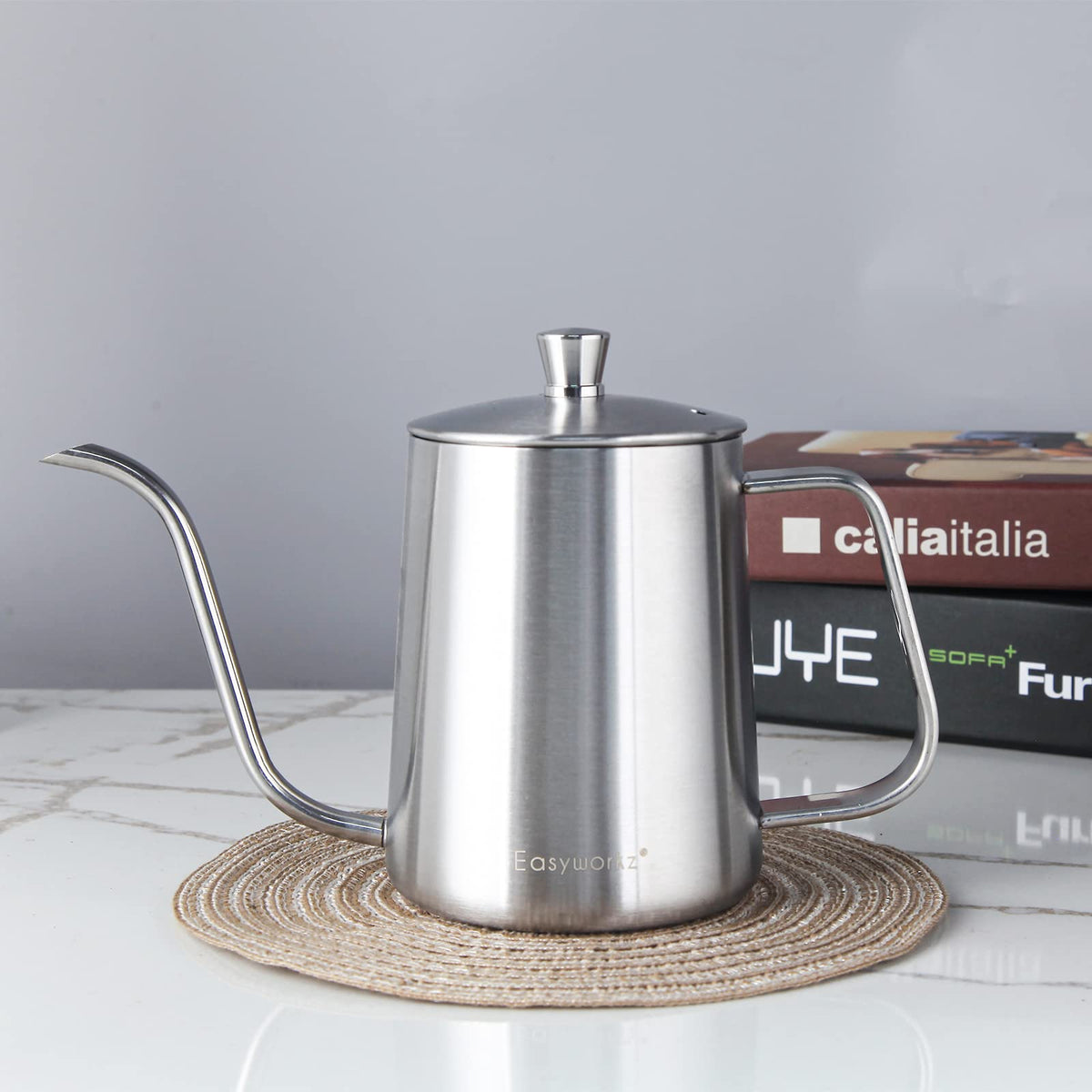 12 oz Stainless Steel French Press and Gooseneck Pour Over Kettle Z344883