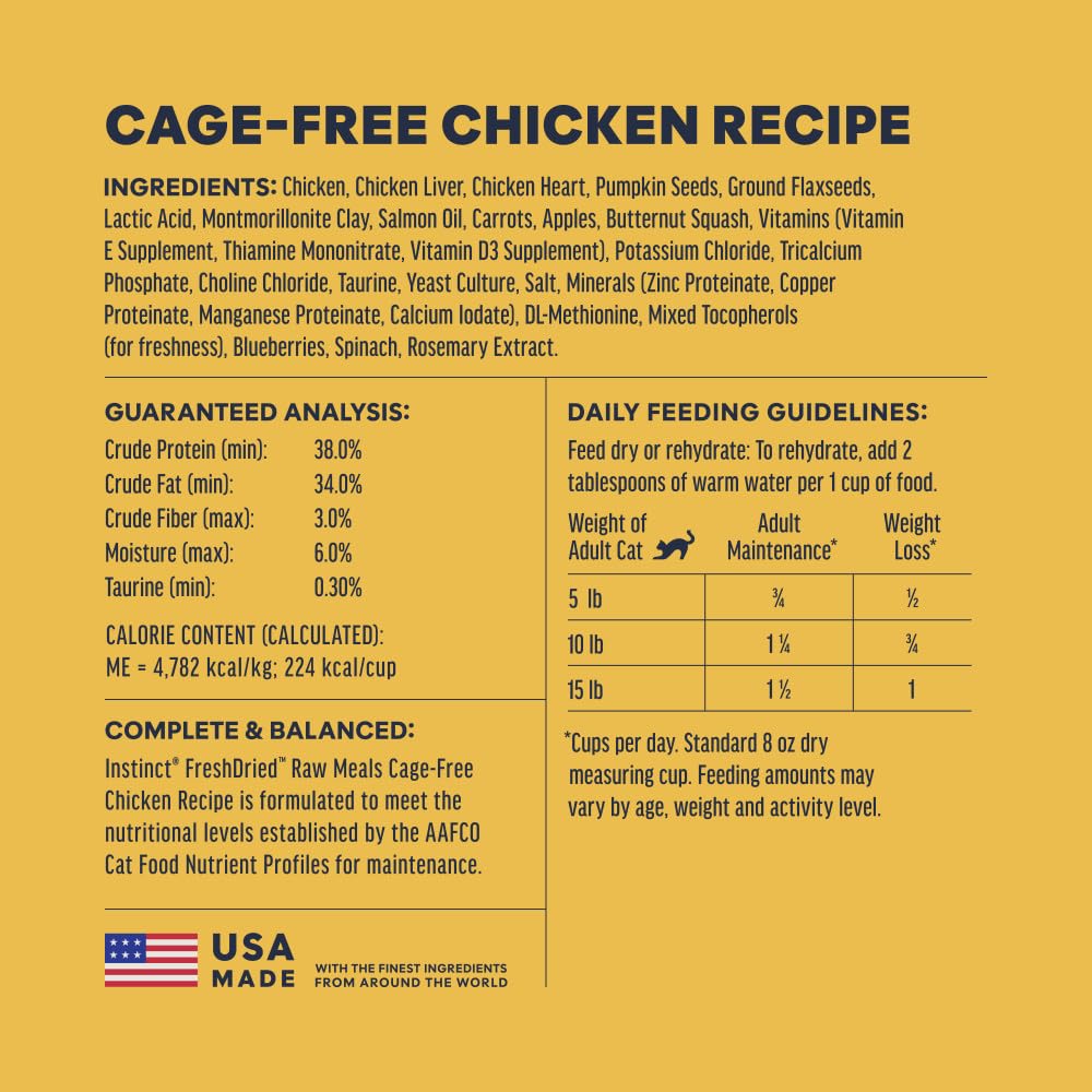 Freeze Dried Raw Chicken Cat Food 9.5 oz S8026