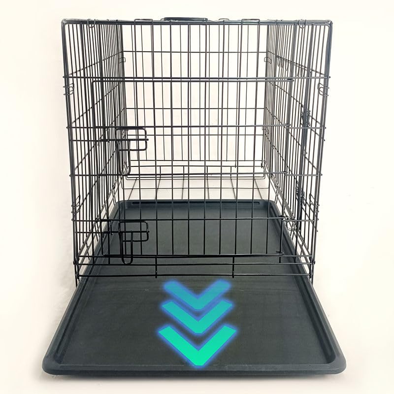 48-Inch Folding Metal Dog Crate with Divider, Tray, and Carry Handle M1247