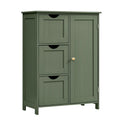 Forest Green 3 Drawer Bathroom Floor Storage Cabinet L64665