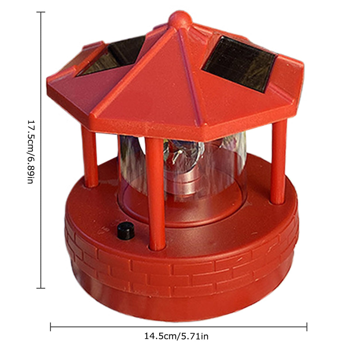 Solar Lighthouse with 360° Rotating Beacon V8144