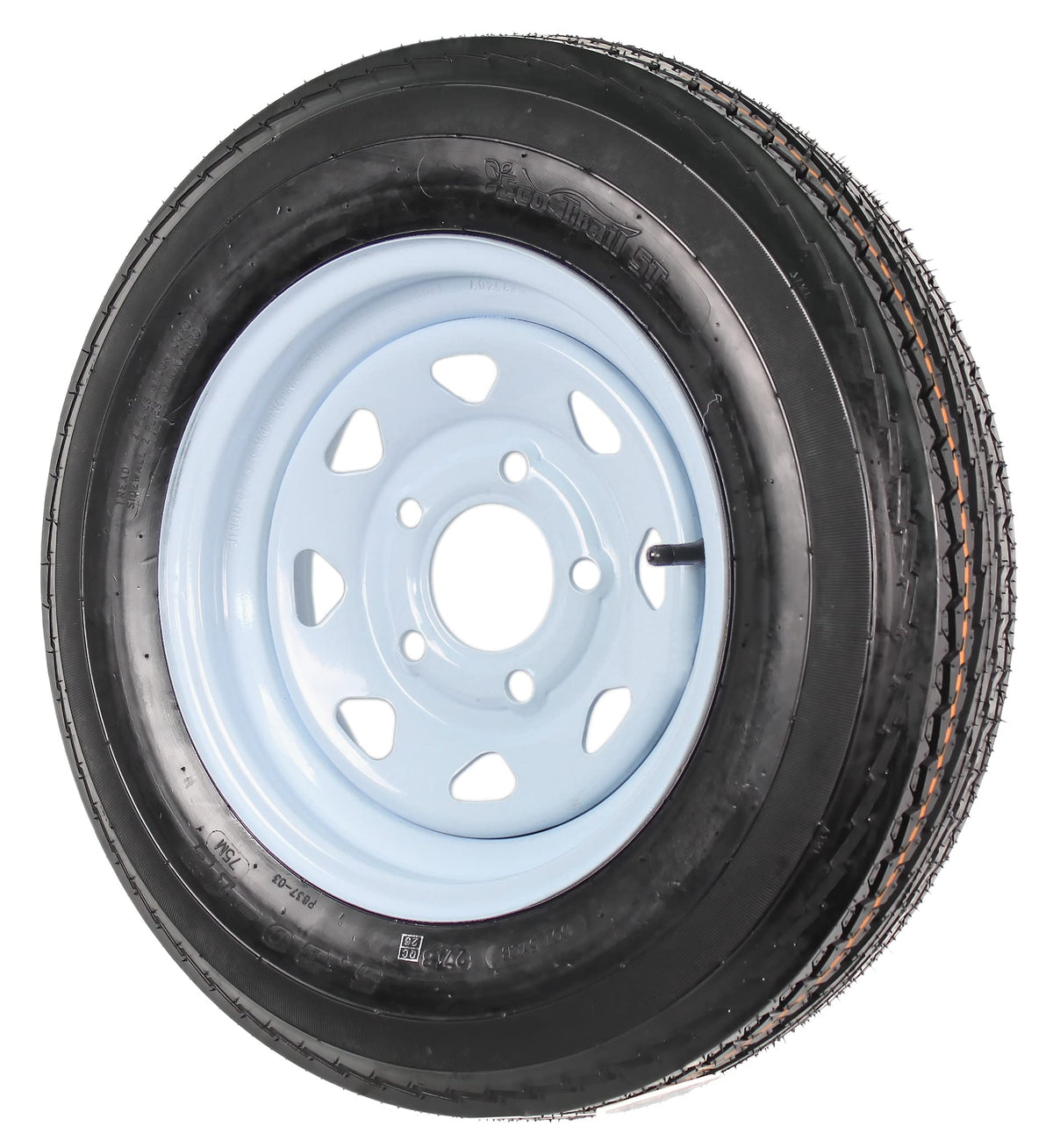 12 Inch 5 Lug Trailer Tire Rim Assembly W1606