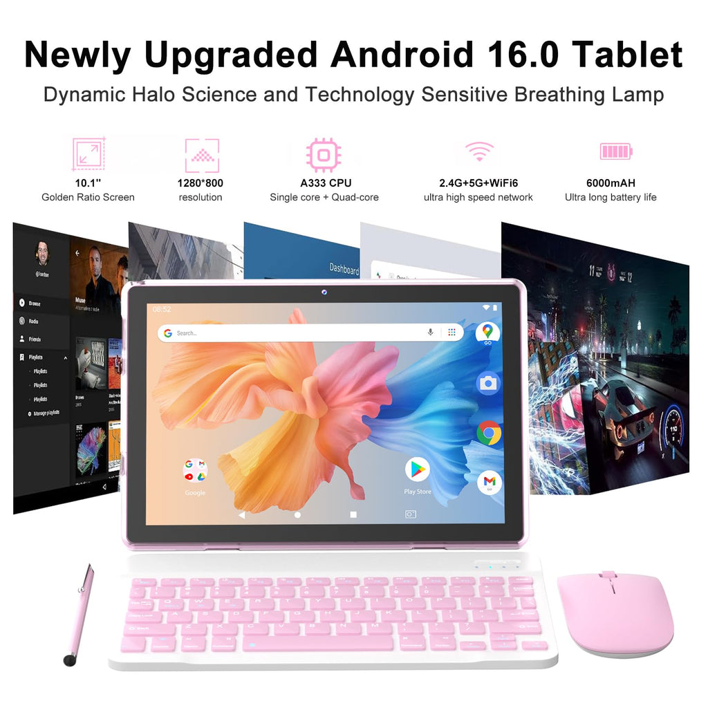 Android 16 Tablet 10 Inch 12 GB RAM 64GB ROM 2 in 1 Tablet PC T557