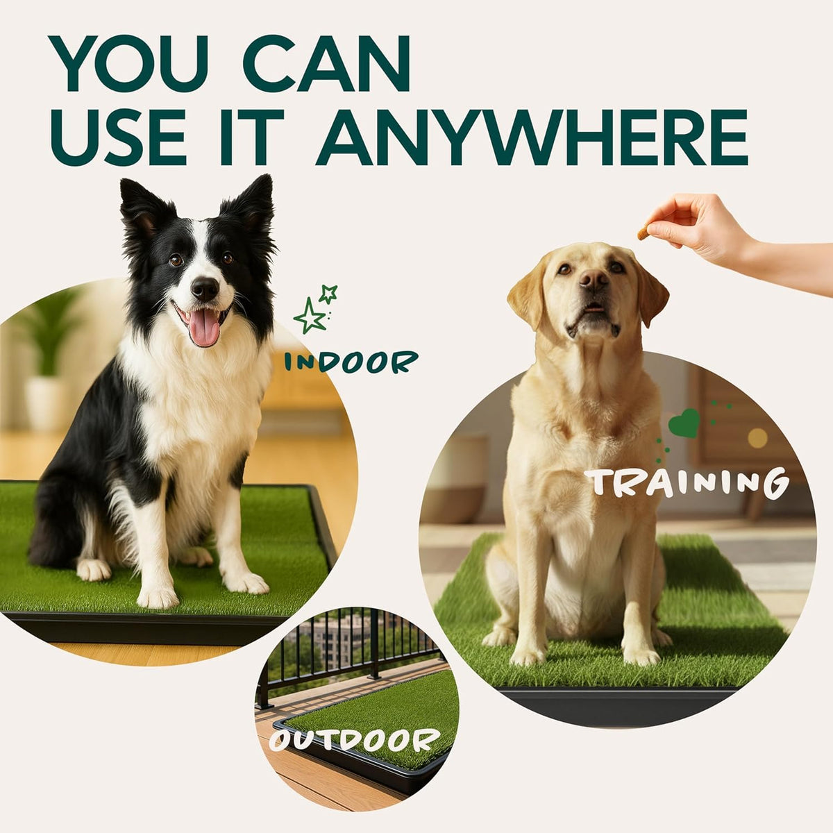 23”x35” Artificial Grass Dog Potty Pad with Tray G401
