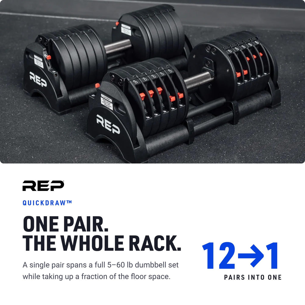 Adjustable Dumbbell Set Pair 30/40/50/60 lb Steel Plates Knurled Handle K846387