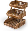 3-Tier Acacia Wood Fruit Basket U285918