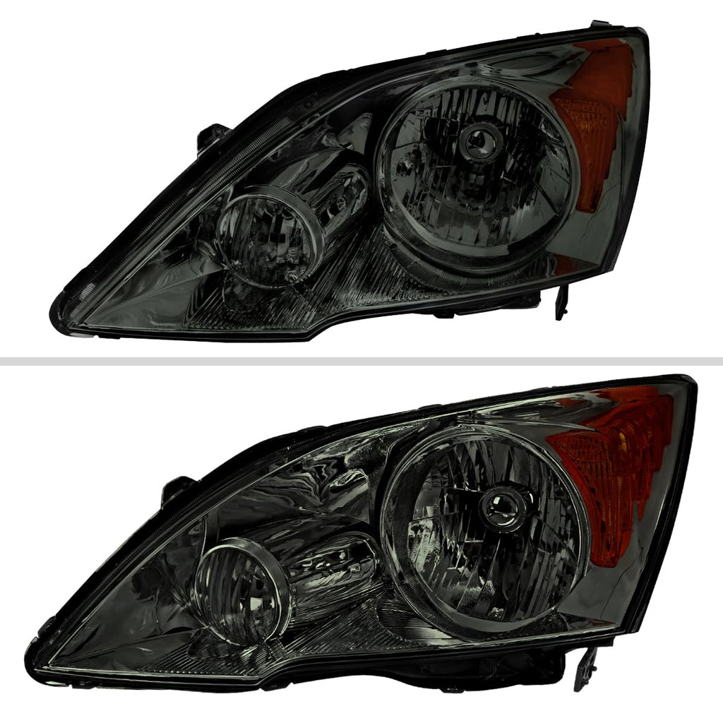 Chrome Housing Smoke Lens Headlights B112040