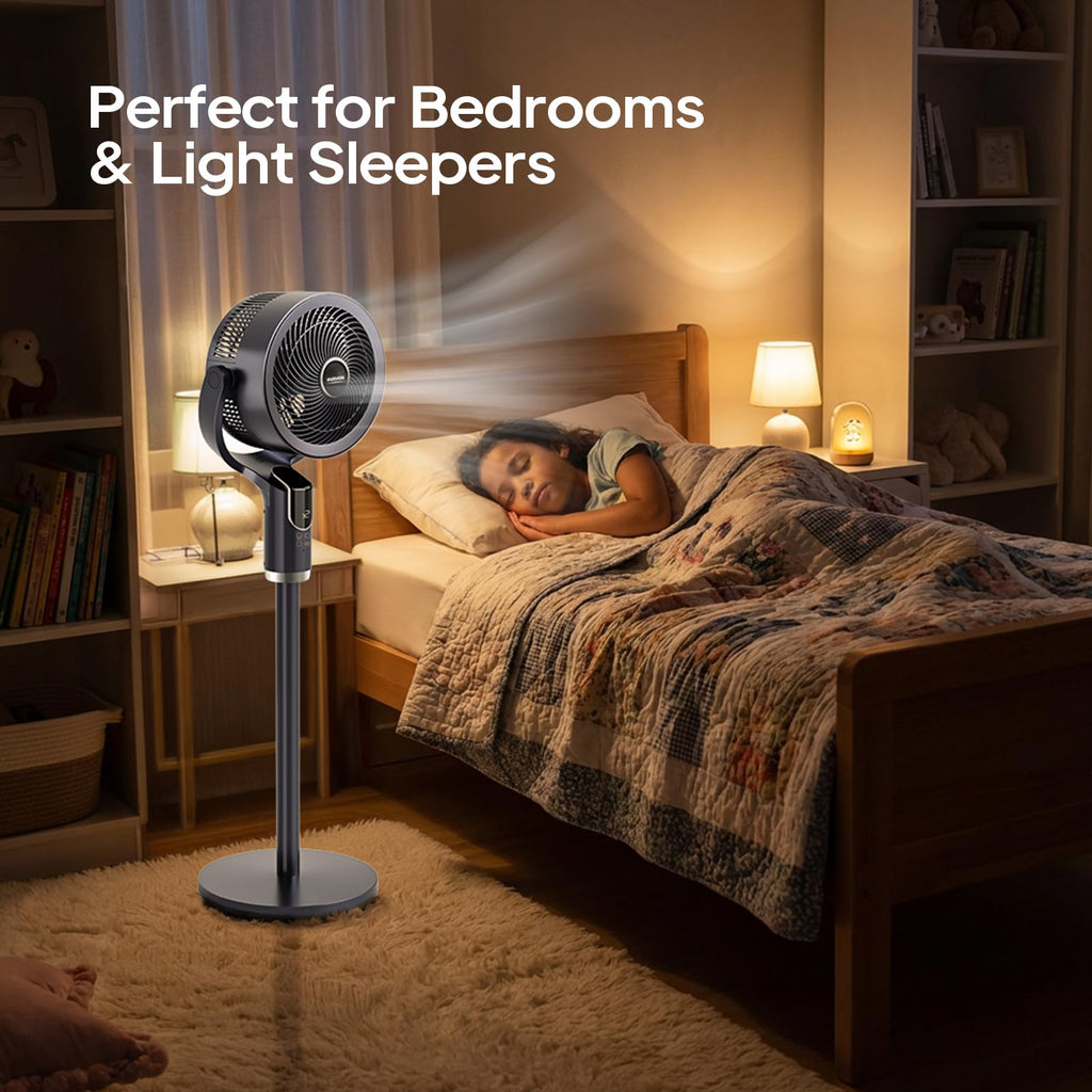 3-in-1 Pedestal Tabletop Fan with Remote Grey 2-Pack I73715