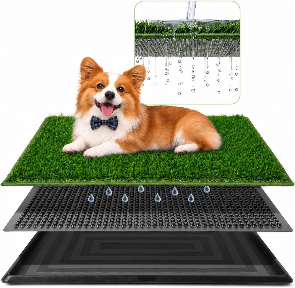3 Layer Dog Grass Pad with Tray 30" x 20" V50995