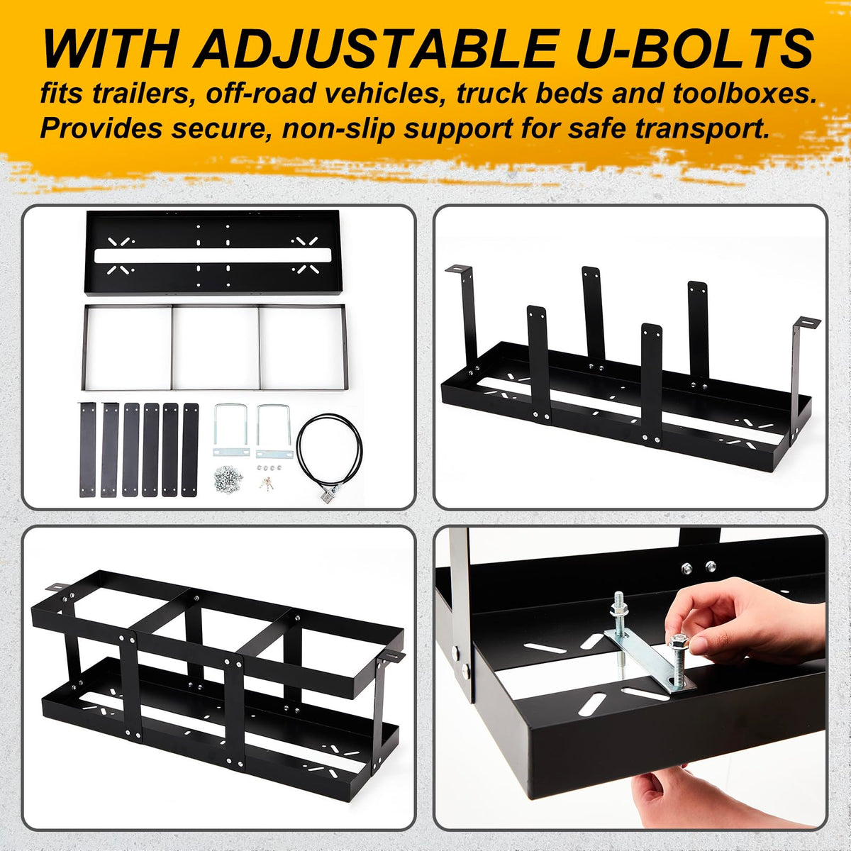 Black Iron 3 x 5-gallon Gas Can Holder S97548